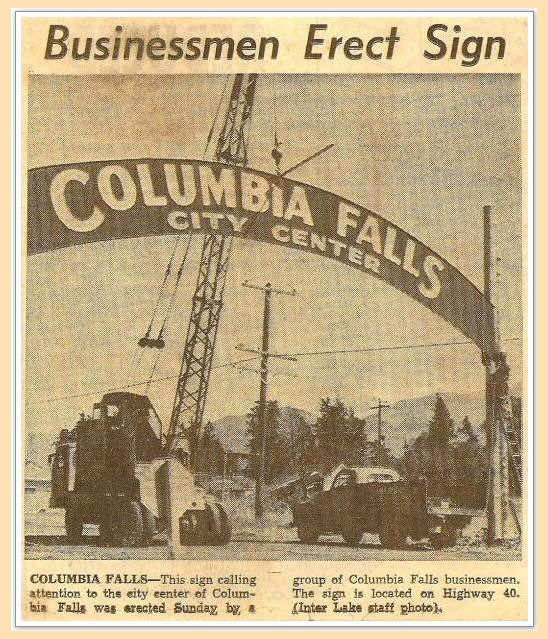 Business Men Erect Arch Sign